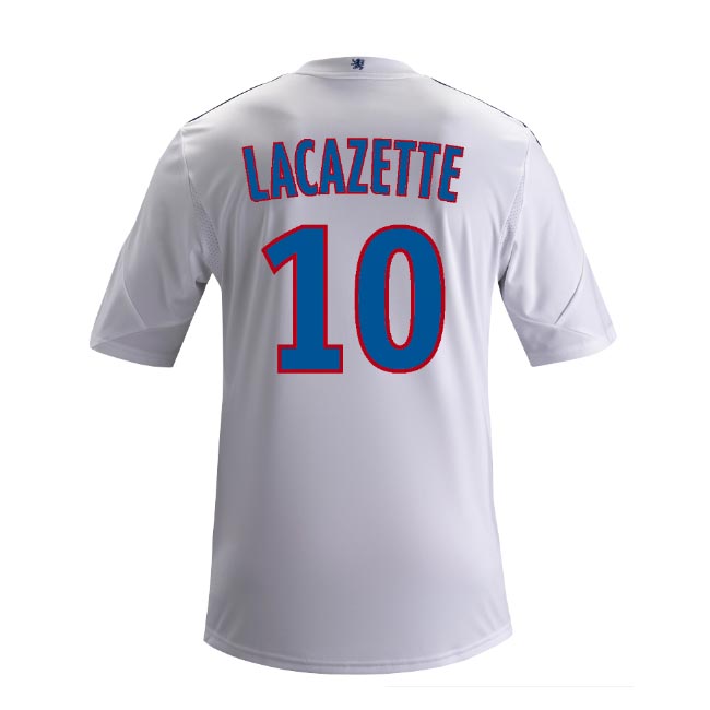 13-14 Olympique Lyonnais #10 Lacazette Home White Jersey Shirt
